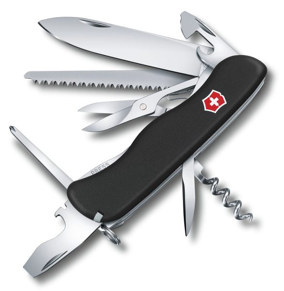 Levně Nůž Victorinox Outrider Black + 5 let záruka, pojištění a dárek ZDARMA