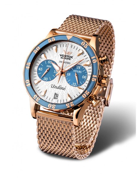 Milánský tah Vostok Europe s rose gold PVD úpravou pro Undine VK64-515B528 - thumb (6)