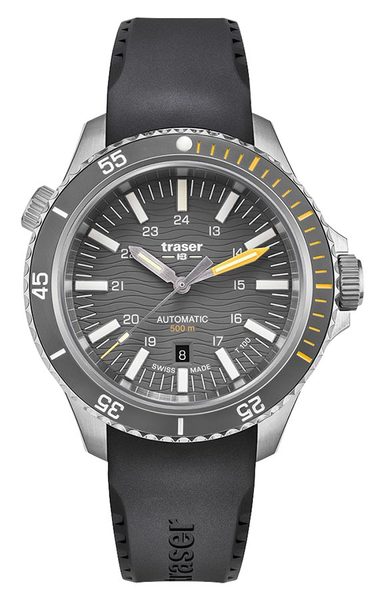 Levně Traser P67 Diver Automatic T100 Grey černá pryž + 5 let záruka, pojištění a dárek ZDARMA