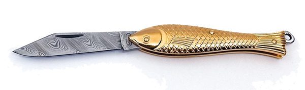 Nůž Mikov rybička (pozlacená) 130-DZ-1 + 5 let záruka, pojištění a dárek ZDARMA