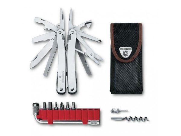 Levně Kleště Victorinox Swiss Tool Spirit X Plus s ráčnou v nylonovém pouzdře 3.0235.N + 5 let záruka, pojištění a dárek ZDARMA