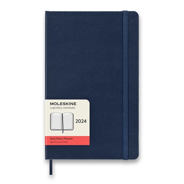 Diář Moleskine 2025 - pevné desky - L, denní - výběr barev 1206/57210 - Diář Moleskine - tvrdé desky, černý