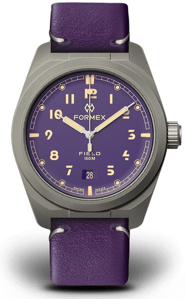 Levně Formex Field Automatic Ultra Violet Bolgheri Violet Leather Strap 0660.1.6593.799