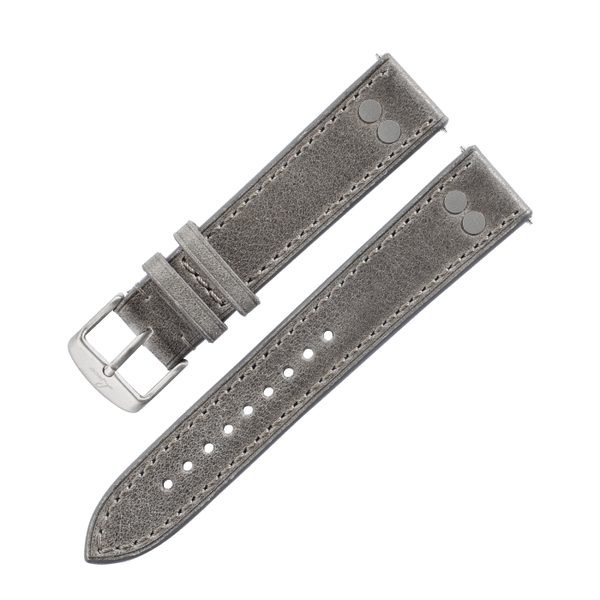 Levně Řemínek Laco Pilot Strap "Basis" - šedý - 18 mm - L – Standardní délka (doporučujeme) - 16 mm + 5 let záruka, pojištění a dárek ZDARMA