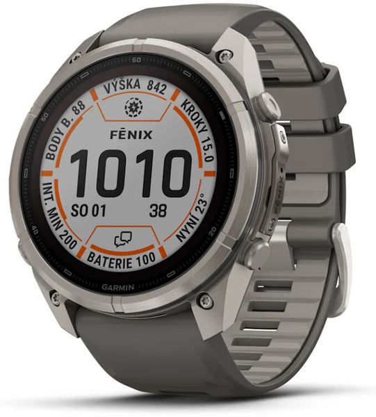 Garmin Fenix® 9 Pro Solar inReach - 51 mm, Titanium Pebble Gray/Silver Gray 010-04339-01 + 5 let záruka a dárek ZDARMA