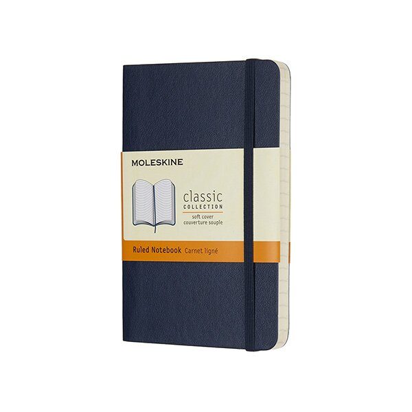 Zápisník Moleskine VÝBĚR BAREV - měkké desky - S, linkovaný 1331/11242 - Zápisník Moleskine - měkké desky modrý + 5 let záruka, pojištění a dárek ZDARMA