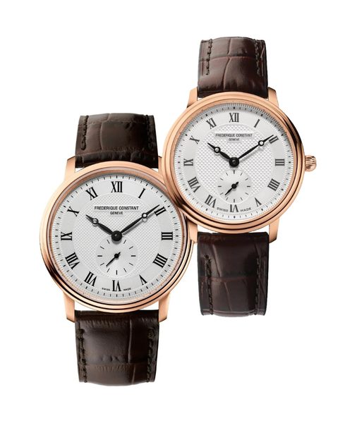 SET Frederique Constant Slimline FC-235M4S4 a FC-235M1S4 + 5 let záruka, pojištění a dárek ZDARMA