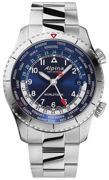 Alpina Startimer Pilot Quartz Worldtimer AL-255N4S26B + 5 let záruka, pojištění a dárek ZDARMA