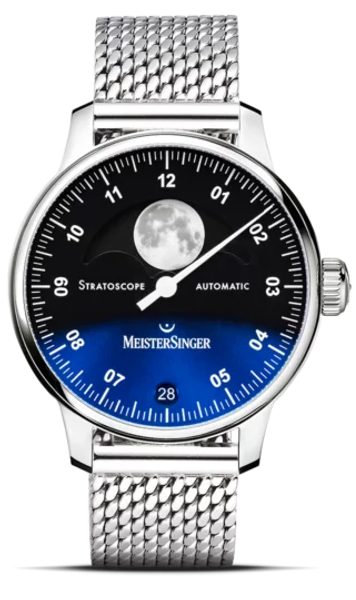 MeisterSinger Stratoscope ST982 - Tmavě hnědý kožený řemínek