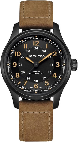 Hamilton Khaki Field Titanium Auto H70665533 + 5 let záruka, pojištění a dárek ZDARMA