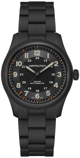 Hamilton Khaki Field Titanium Auto H70215130 + 5 let záruka, pojištění a dárek ZDARMA