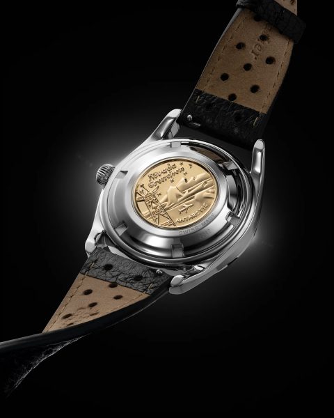 Nivada Grenchen Super Antarctic White - Beige - Black Racing Strap - thumb (6)