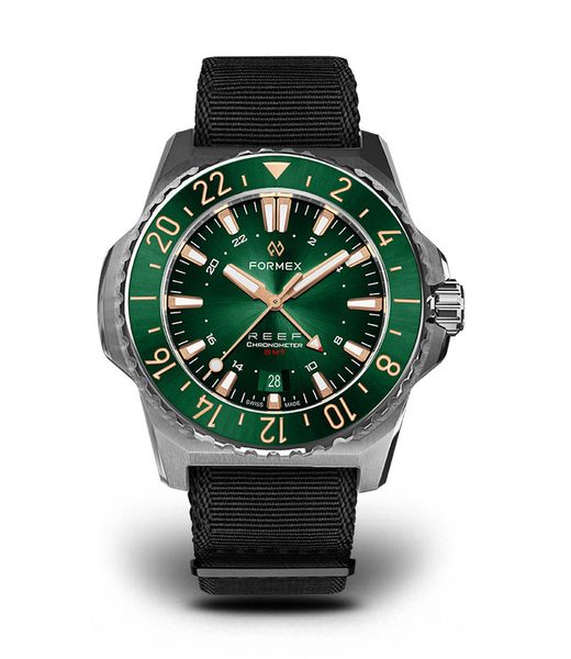 Levně Formex Reef GMT Automatic Chronometer Green Dial with Rose Gold + 5 let záruka, pojištění a dárek ZDARMA