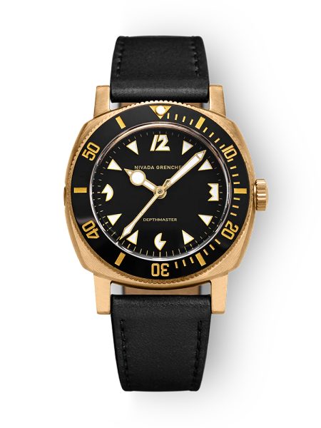 Nivada Grenchen Depthmaster Bronze - Black Leather