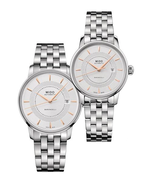 SET Mido Baroncelli Signature M037.407.11.031.01 a M037.207.11.031.01 + 5 let záruka, pojištění a dárek ZDARMA