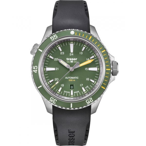 Traser P67 Diver Automatic Green černá pryž + 5 let záruka, pojištění a dárek ZDARMA