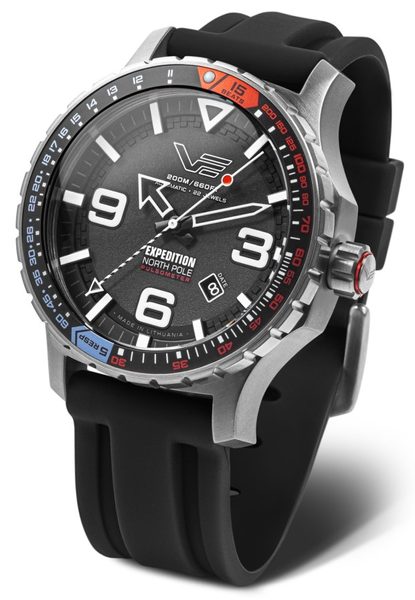 Levně Vostok Europe Expedition North Pole Pulsometer Automatic Line YN55-597A729S - Černý silikonový řemínek + 5 let záruka, pojištění a dárek ZDARMA