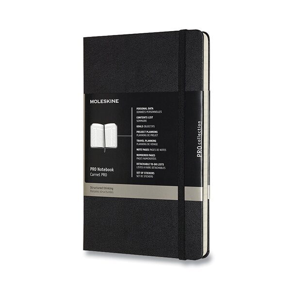 Zápisník Moleskine Professional VÝBĚR BAREV - tvrdé desky - L, linkovaný 1331/450170 - Zápisník Moleskine Professional - tvrdé desky černý