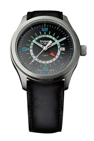 Traser Aurora GMT Silver - kůže