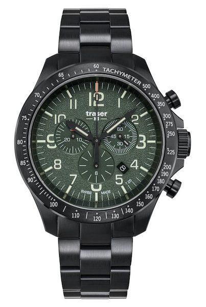 Levně Traser P67 Officer Pro Chronograph Green Ocel + 5 let záruka, pojištění a dárek ZDARMA