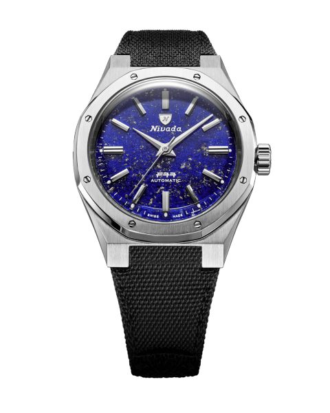 Levně Nivada Grenchen F77 SST Lapis Lazuli MK2 - 38 mm - Velcro Strap