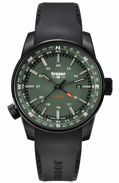 Levně Traser P68 Pathfinder GMT Green Pryž + 5 let záruka, pojištění a dárek ZDARMA