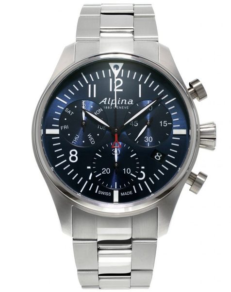 Levně Alpina Startimer Pilot Chronograph Quartz AL-371NN4S6B + 5 let záruka, pojištění a dárek ZDARMA