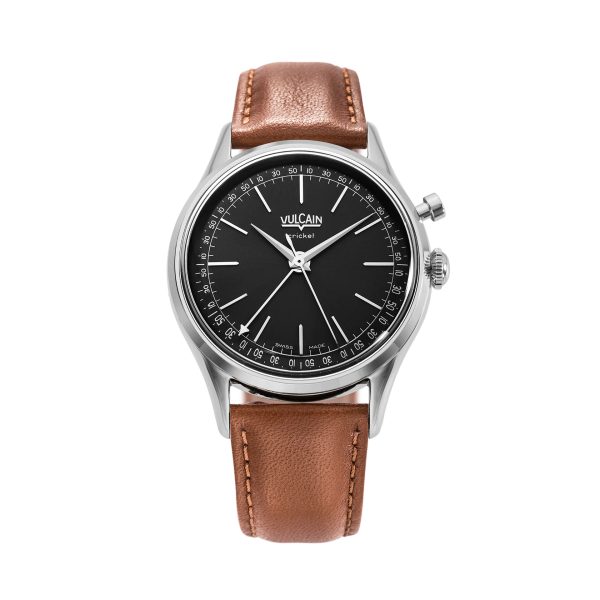 Vulcain Cricket President 36 mm - Black - Brown Plain