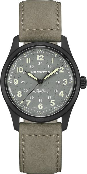 Hamilton Khaki Field Titanium Auto H70215880 + 5 let záruka, pojištění a dárek ZDARMA