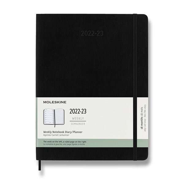 18měsíční diář Moleskine 2022-23 - XL, měkké desky