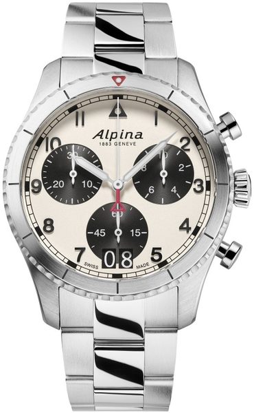 Levně Alpina Startimer Pilot Quartz Chronograph Big Date AL-372WB4S26B + 5 let záruka, pojištění a dárek ZDARMA