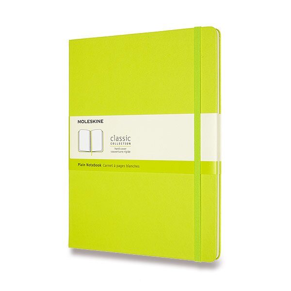 Zápisník Moleskine VÝBĚR BAREV - tvrdé desky - XL, čistý 1331/11191 - Zápisník Moleskine - tvrdé desky limetka + 5 let záruka, pojištění a dárek ZDARMA