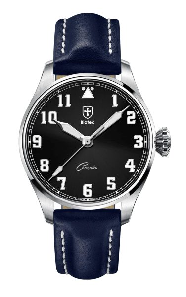 Levně Biatec Corsair CS 01 N - Modrý kožený řemínek