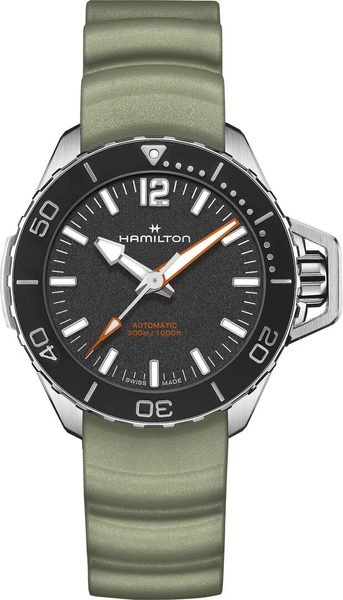 Hamilton Khaki Navy Frogman Auto H77455331 + 5 let záruka, pojištění a dárek ZDARMA