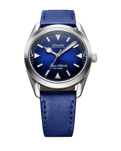 Levně Nivada Grenchen Super Antarctic Blue - Blue Leather