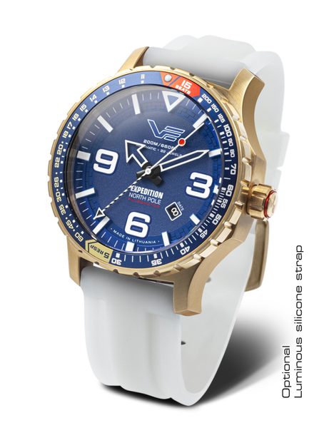 Levně Vostok Europe Expedition North Pole Pulsometer Automatic Line YN55-597B730S - Bílý silikonový řemínek (luminiscenční) + 5 let záruka, pojištění a dárek ZDARMA