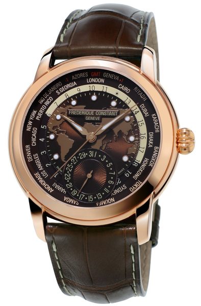 Frederique Constant Manufacture Classic Worldtimer Automatic FC-718BRWM4H4 + 5 let záruka, pojištění a dárek ZDARMA