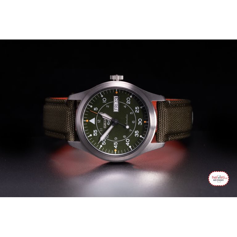 Seiko 5 Orologio Uomo SRPH29K1 – Analogico, Quadrante Verde, Cinturino In Pelle, Sportivo Elegante - 2