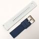 SILICONE STRAP, BLUE/WHITE WITH SILVER BUCKLE - STRAPS - ACCESSORIES