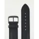 LEATHER STRAP JUNKERS 22MM - BLACK/BLACK BUCKLE - STRAPS - ACCESSORIES