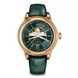 EMERALD GREEN LEATHER STRAP AVIATOR FOR DOUGLAS MOONFLIGHT V.1.33.2.263.4 - GOLD BUCKLE - STRAPS - ACCESSORIES