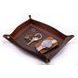 PLATOU DE DEPOZITARE DIN PIELE HELVETI (MARO ÎNCHIS) - CUTII PENTRU CEASURI - ALTELE