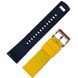 SILICONE STRAP, YELLOW/BLUE WITH SILVER BUCKLE - STRAPS - ACCESSORIES