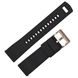 SILICONE STRAP, BLACK WITH SILVER BUCKLE - STRAPS - ACCESSORIES