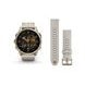 GARMIN FENIX® 8 – 43 MM, AMOLED SAPPHIRE, SOFT GOLD / LIMESTONE WITH LEATHER STRAP 010-02903-40 - FENIX 8 43MM - BRANDS