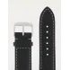 LEATHER STRAP JUNKERS 22MM - BLACK/WHITE STITCHING - STRAPS - ACCESSORIES