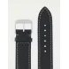 LEATHER STRAP JUNKERS XL 22MM - BLACK/WHITE STITCHING - STRAPS - ACCESSORIES