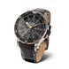 VOSTOK EUROPE CROCO LEATHER STRAP FOR BATISCAFOS - BLACK WITH STITCHING / SHINY BUCKLE - STRAPS - ACCESSORIES