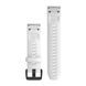 GARMIN QUICKFIT 20 STRAP, SILICONE, WHITE, BLACK BUCKLE - 010-12865-00 - STRAPS - ACCESSORIES