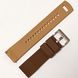 SILICONE STRAP, BROWN/BEIGE WITH SILVER BUCKLE - STRAPS - ACCESSORIES